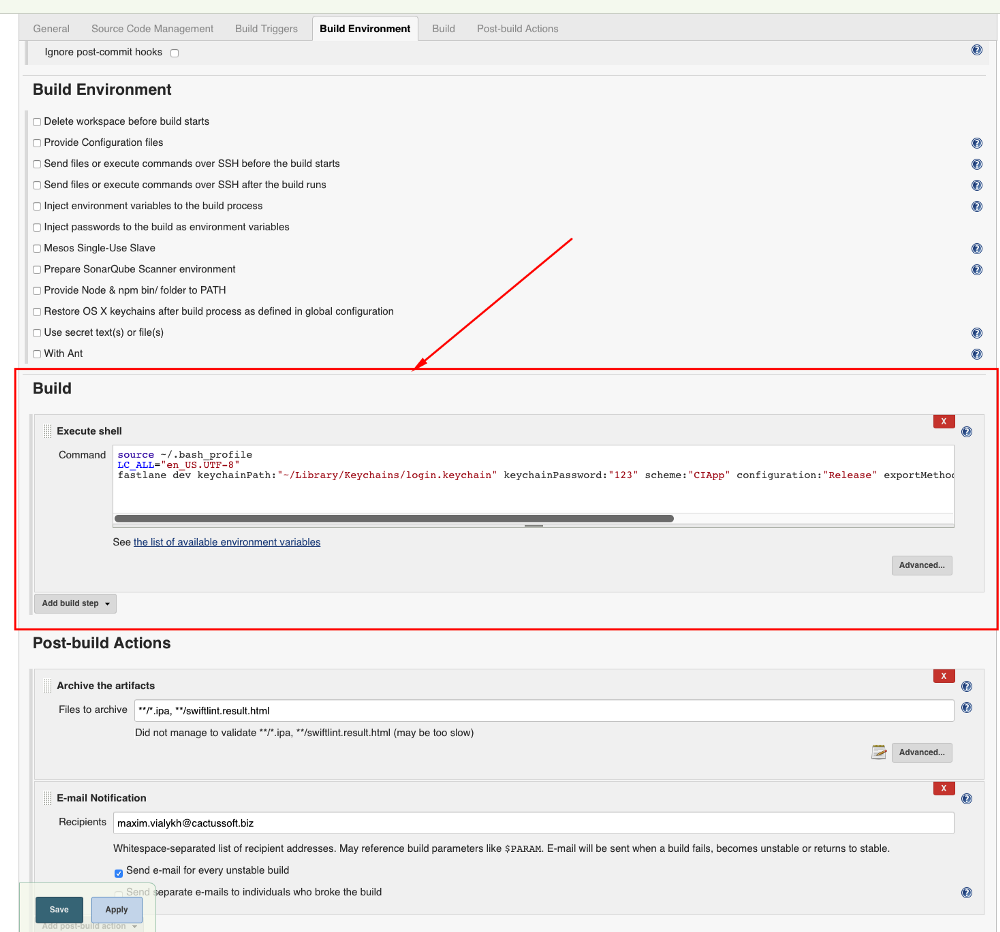 fastlane + Jenkins